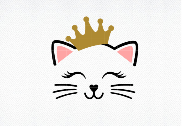 Cat Face with Crown SVG Design Review