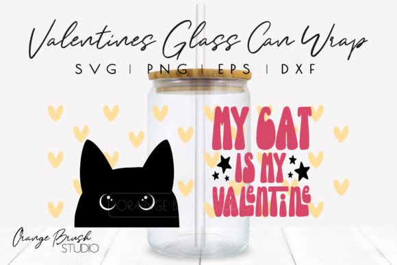Cat Lover SVG for Valentine Can Designs