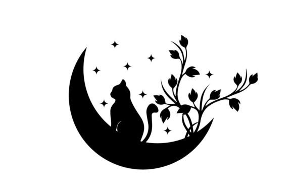 Cute Cat Moon Flower Embroidery Design Review