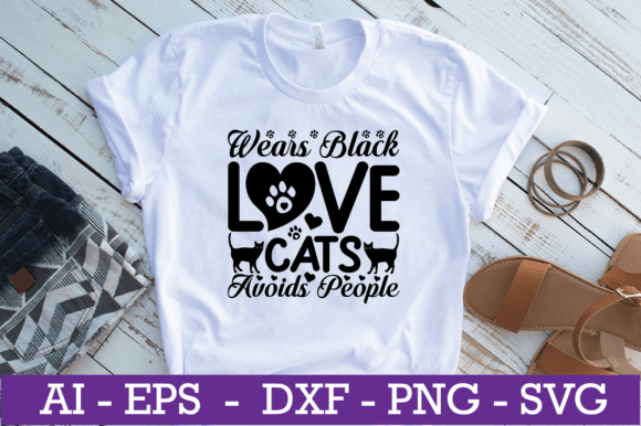 Wears Black Love Cats Avoids SVG Design Review