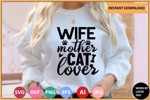Wife Mother Cat Lover SVG RETRO Review